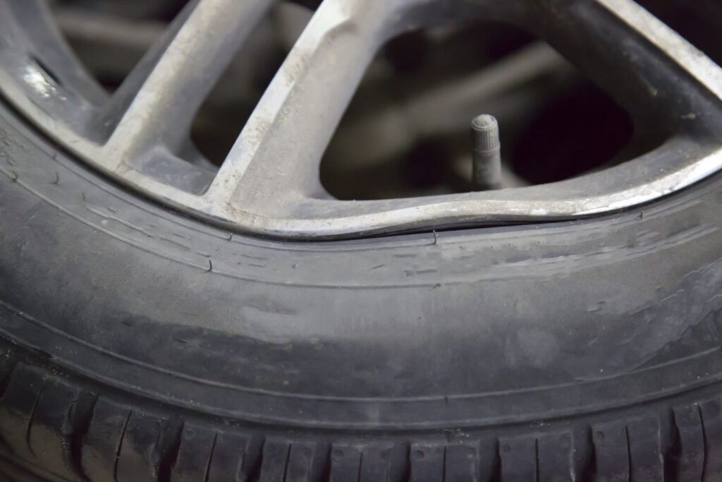 tyre and alloy damage